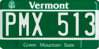 VT license plate PMX513