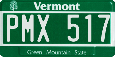 VT license plate PMX517