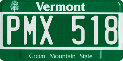 VT license plate PMX518
