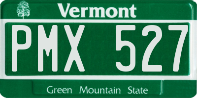 VT license plate PMX527