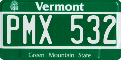 VT license plate PMX532