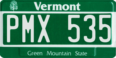 VT license plate PMX535