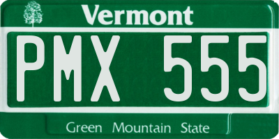 VT license plate PMX555