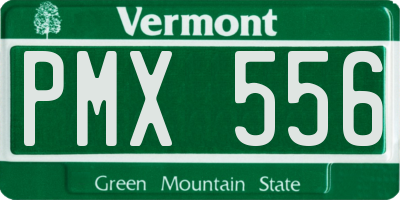 VT license plate PMX556