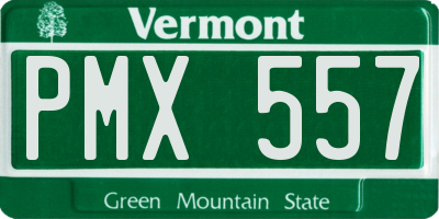 VT license plate PMX557