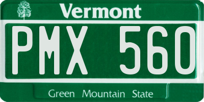 VT license plate PMX560
