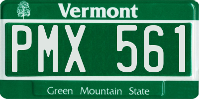 VT license plate PMX561