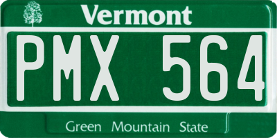 VT license plate PMX564