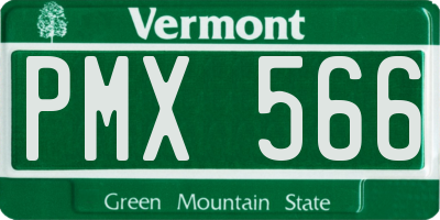 VT license plate PMX566