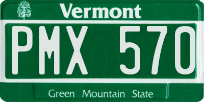 VT license plate PMX570