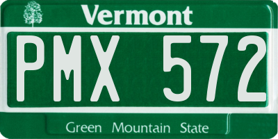 VT license plate PMX572