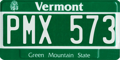 VT license plate PMX573