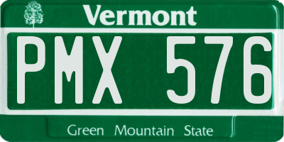 VT license plate PMX576