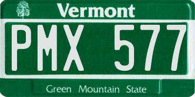VT license plate PMX577