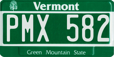 VT license plate PMX582