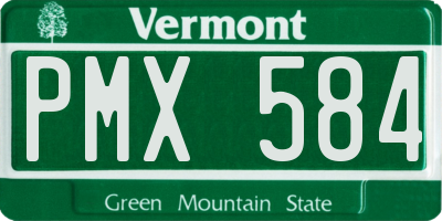 VT license plate PMX584