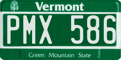 VT license plate PMX586