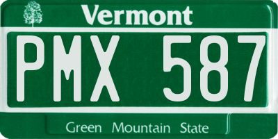 VT license plate PMX587