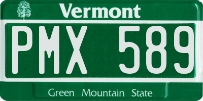 VT license plate PMX589