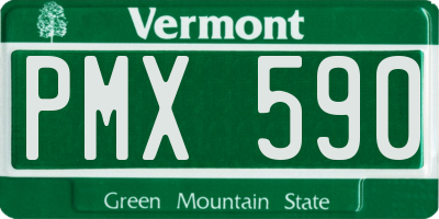 VT license plate PMX590