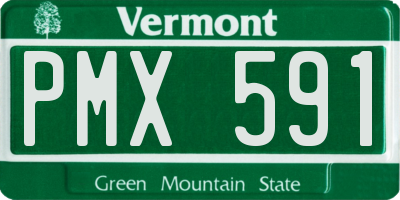 VT license plate PMX591