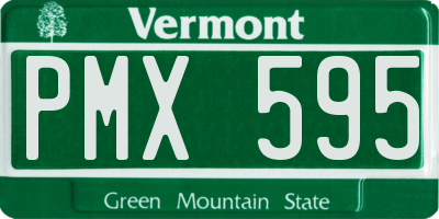 VT license plate PMX595