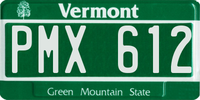 VT license plate PMX612