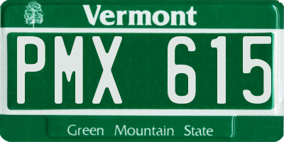 VT license plate PMX615