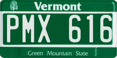 VT license plate PMX616
