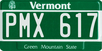 VT license plate PMX617