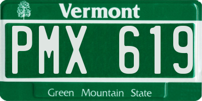 VT license plate PMX619