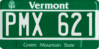 VT license plate PMX621