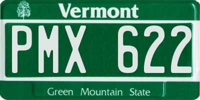 VT license plate PMX622