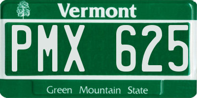 VT license plate PMX625
