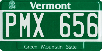 VT license plate PMX656