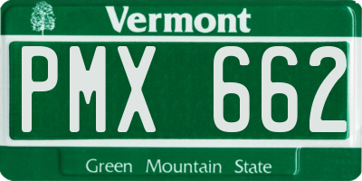 VT license plate PMX662