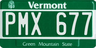 VT license plate PMX677