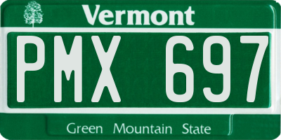 VT license plate PMX697