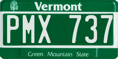 VT license plate PMX737