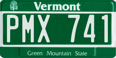 VT license plate PMX741