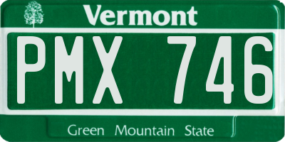 VT license plate PMX746