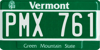 VT license plate PMX761