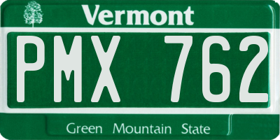 VT license plate PMX762
