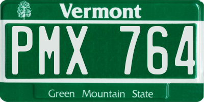 VT license plate PMX764