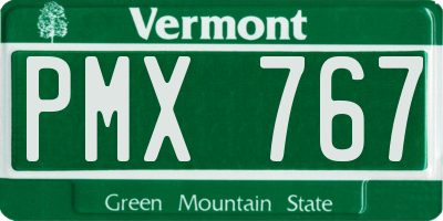 VT license plate PMX767
