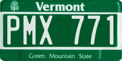VT license plate PMX771