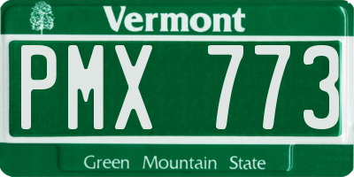 VT license plate PMX773