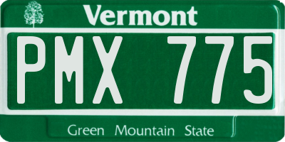 VT license plate PMX775