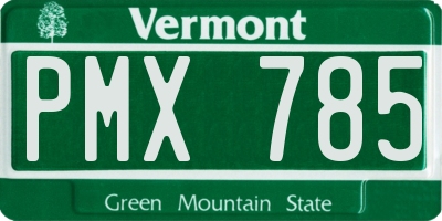 VT license plate PMX785