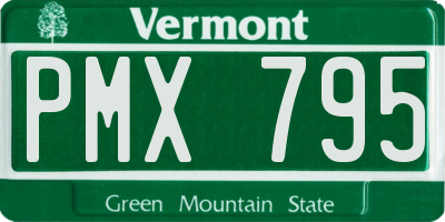 VT license plate PMX795